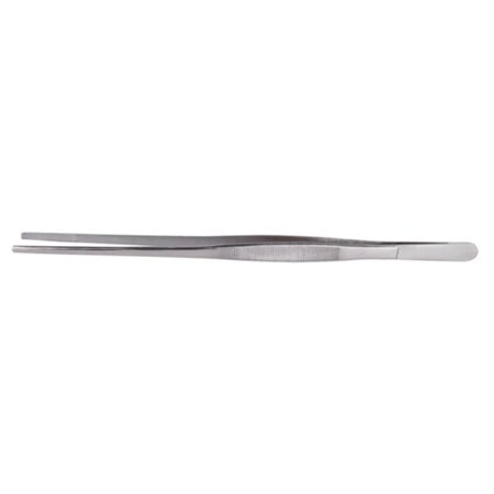 Pharmacy Tweezers Stainless Steel, 12 Inch Length, Blunt Serrated Tips