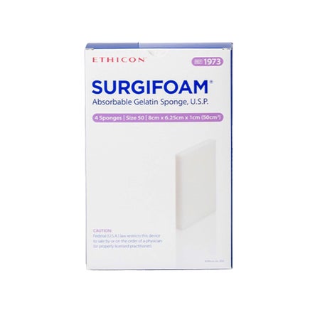 Absorbable Gelatin Sponge SURGIFOAM® 8 X 6.25 cm X 10mm Sterile