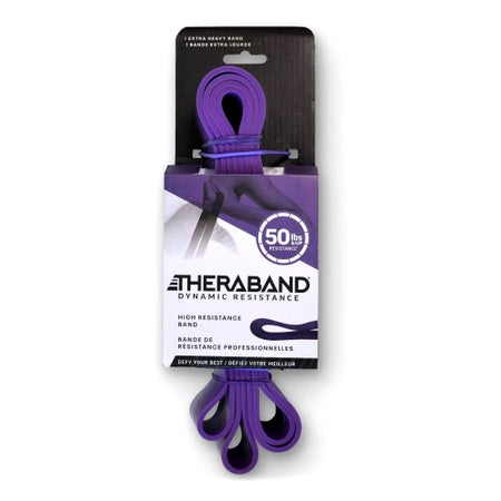 Exercise Resistance Band Loop TheraBand® High Resistance Bands Purple 41 Inch Length X-Heavy Resistance