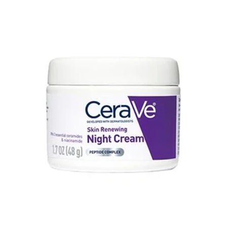 Facial Moisturizer CeraVe® Skin Renewing Night Cream 1.7 oz. Jar Unscented Cream