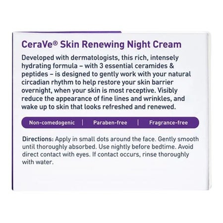 Facial Moisturizer CeraVe® Skin Renewing Night Cream 1.7 oz. Jar Unscented Cream