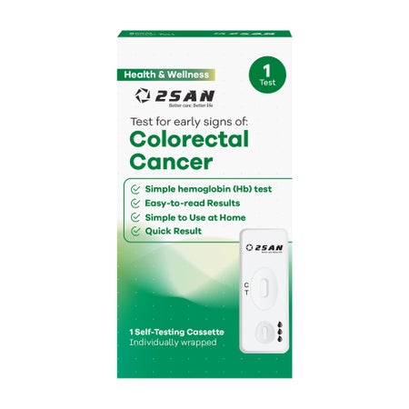 Cancer Screening Test Kit 2San Fecal Occult Blood Test (iFOB or FIT) 1 Test per Kit (24 Kits per Case) CLIA Waived