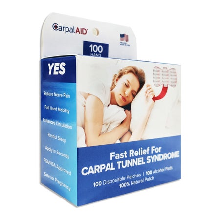 Hand-Based Carpal Tunnel Support Carpal AID® Patch Plastic Left or Right Hand Clear One Size Fits Most
