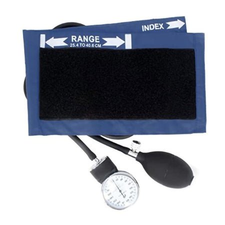 Aneroid Sphygmomanometer with Cuff Dixie EMS Adult Cuff Nylon Cuff 25 to 40 cm Palm Aneroid