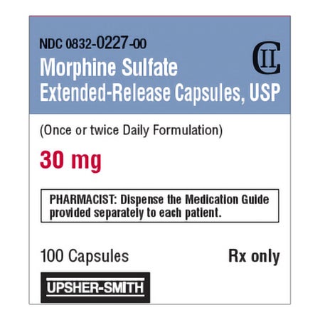 Morphine Sulfate 30 mg Capsule 100 Capsules