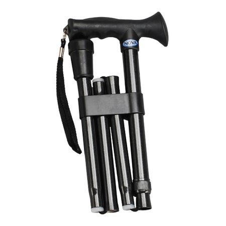 Folding Cane Nova Aluminum 31 to 35 Inch Height Black