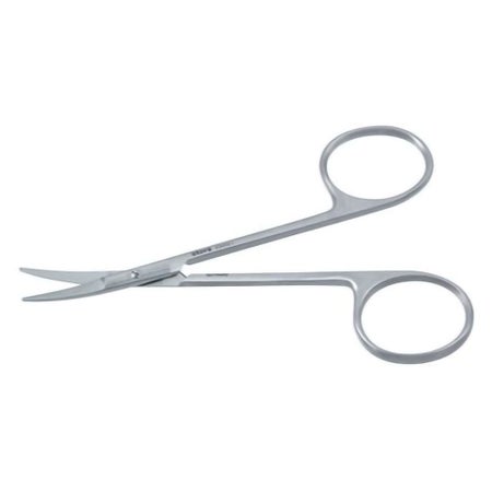 Eye Scissors Storz® 4-1/5 Inch Length OR Grade German Stainless Steel NonSterile Finger Ring Handle Curved Blunt Tip / Blunt Tip