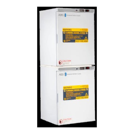 Flammable Storage Refrigerator / Freezer Combination ABS® Laboratory Use 9 cu.ft. 2 Solid Doors Cycle Defrost Refrigerator / Manual Defrost Freezer
