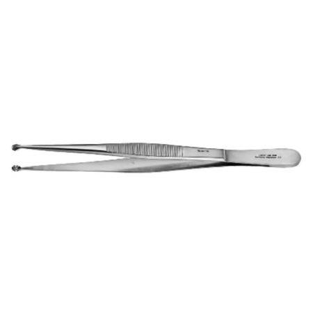 Tissue Forceps Jarit® Selman 5-7/8 Inch Length OR / Surgical Grade German Stainless Steel NonSterile NonLocking Thumb Handle Straight Round Cups Tips with Teeth
