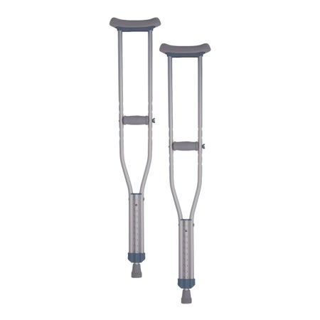 Underarm Crutches Nova Tall Adult 5 Foot 10 Inch to 6 Foot 6 Inch User Height Aluminum Frame 300 lbs. Weight Capacity