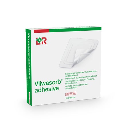Super Absorbent Dressing Vliwasorb® Border Polyacrylate Adhesive 6 X 6 Inch Square