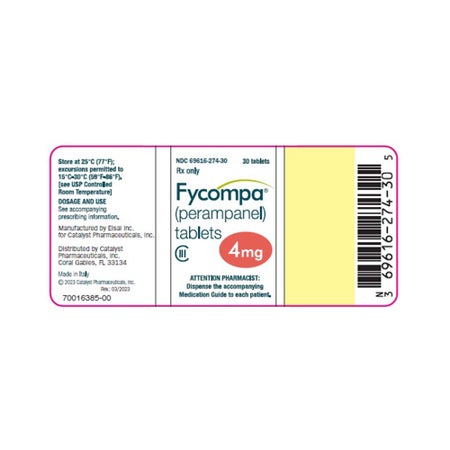 FYCOMPA® Perampanel 4 mg Tablet 30 Tablets