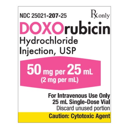 Doxorubicin HCl, Preservative Free 2 mg / mL Injection 25 mL