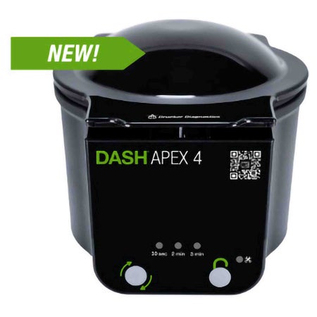 STAT Centrifuge DASH Apex 4 4 Place Fixed Angle Rotor 8,500 RPM Max Speed, 4,400xG Max RCF