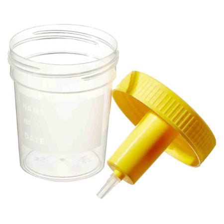 Urine Specimen Container with Integrated Transfer Device Fisherbrand™ 120 mL (4 oz.) Patient Information Sterile
