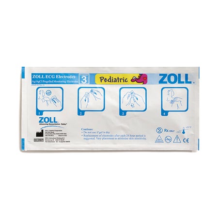 ECG Monitoring Electrode Zoll™ Snap Connector Wet Gel Pediatric 3 per Pouch