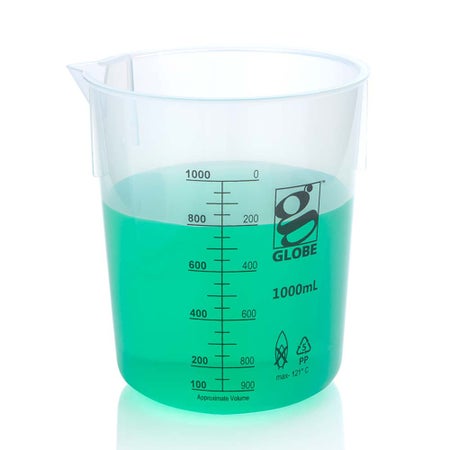 Laboratory Beaker Diamond® Essentials™ Griffin Low-Form Polypropylene 1,000 mL