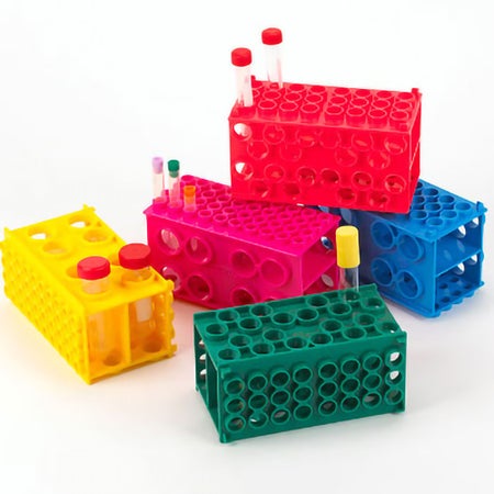 Interlocking Test Tube Rack TuffBlok XL 8 / 20 / 24 / 40 Place 12 / 15 or 17 / 20 / 30 or 50 mm Tube Size Assorted Colors 3-4/5 X 4 X 8 Inch
