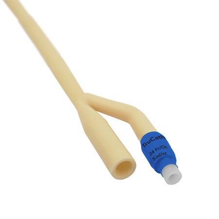Foley Catheter TruCath® 2-Way Coude Tip 5 mL Balloon 24 Fr. Silicone Elastomer Coated Latex