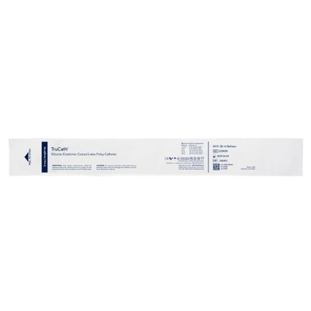 Foley Catheter TruCath® 2-Way Standard Tip 30 mL Balloon 24 Fr. Silicone Elastomer Coated Latex