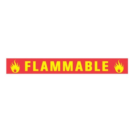 Pre-Printed Label PDC® Caution Label Red Tape Flammable Yellow Biohazard 1/2 X 500 Inch