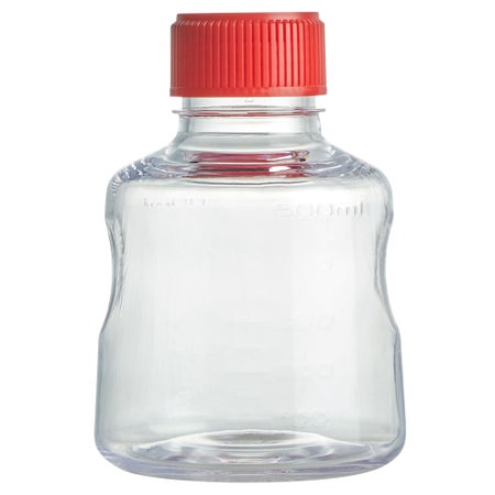 Solution Bottle Diamond® PureFlow™ Wide Mouth Polystyrene / HDPE Cap 500 mL (16 oz.)