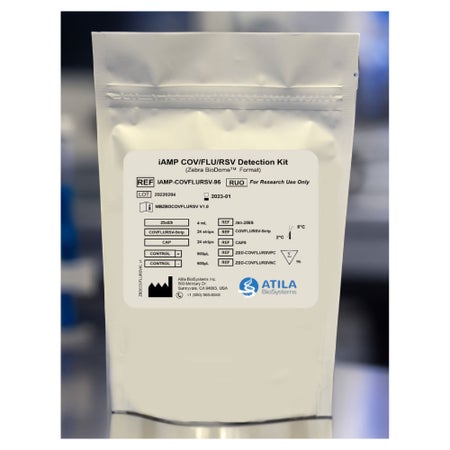 Molecular Reagent iAMP® COV / FLU / RSV Detection Kit For Research Use Only For RT PCR Instrument with FAM / HEX Fluorescence Channels 96 Tests