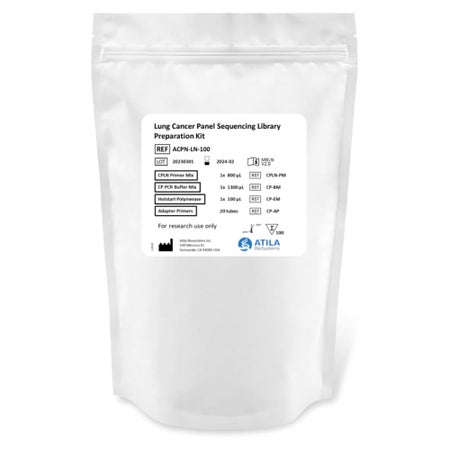 Molecular Reagent Atila Lung Cancer Panel Sequencing Library Preparation Kit For Research Use Only For Illumina Sequencers, MiniSeq, MiSeq, NextSeq Systems 100 Tests