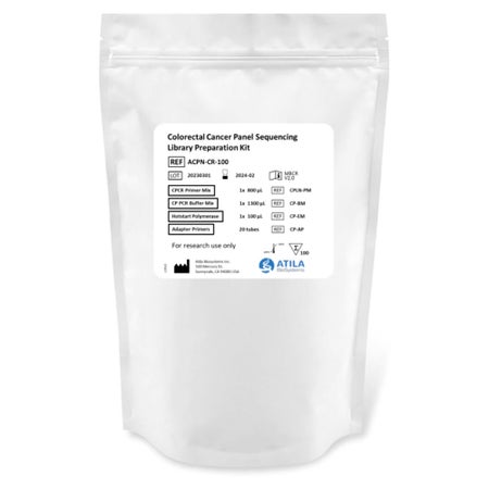 Molecular Reagent Atila Colorectal Cancer Panel Sequencing Library Preparation Kit For Research Use Only For Illumina Sequencers, MiniSeq, NextSeq Systems 100 Tests