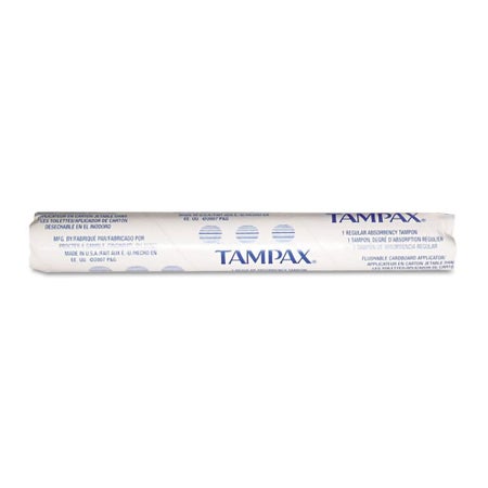 Tampon Tampax Regular Absorbency Cardboard Applicator Individually Wrapped
