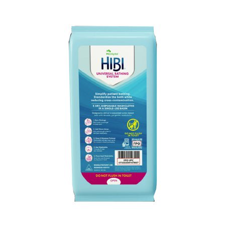 Rinse-Free Bath Wipe Hibi™ Individual Packet 5 Count