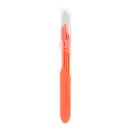 Safety Scalpel PPSS No. 10 Polymer Coated Stainless Steel / Plastic Classic Grip Handle Sterile Disposable