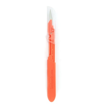 Safety Scalpel PPSS No. 11 Polymer Coated Stainless Steel / Plastic Classic Grip Handle NonSterile Disposable