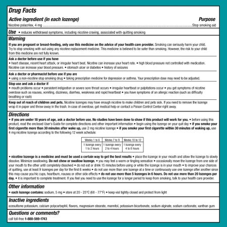 Stop Smoking Aid Nicorette® 4 mg Strength Lozenge