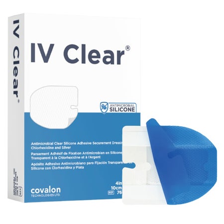 Antimicrobial I.V. Dressing IV Clear® Silicone 4 X 4.8 Inch Sterile