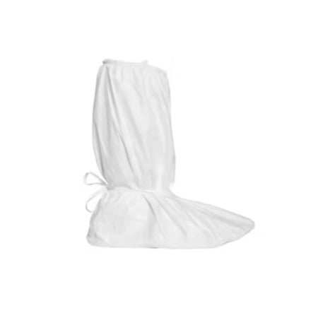 Cleanroom Boot Cover DuPont™ Tyvek® IsoClean® Large Knee High With Tread White Sterile