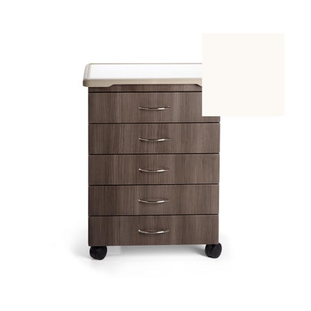 Treatment Cabinet Floor Standing / Mobile Powder Coated Steel 5 Drawers Without Shelves Without Lock