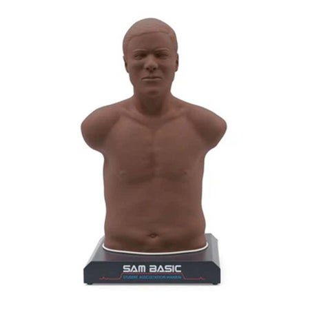 Auscultation Mannequin SAM4 Torso with Head / Dark Skin Tone Male Adult 20 lbs.