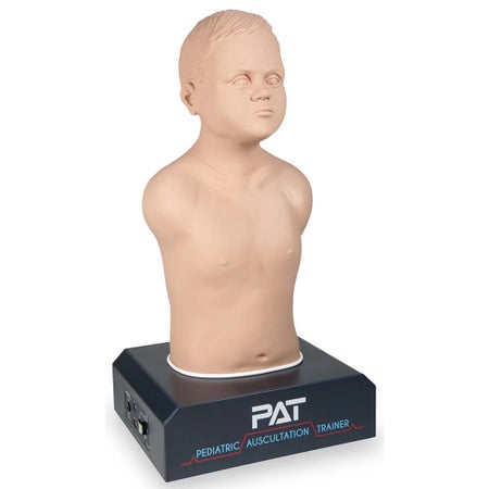 Auscultation Mannequin Pat Pediatric Torso with Head / Light Skin Tone Male Pediatric 10 lbs.