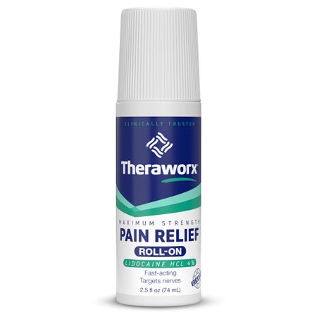 Topical Pain Relief Theraworx® Relief 4% Strength Lidocaine Roll-On 2.5 oz