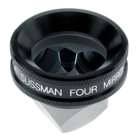 Sussman Gonio Lens Four-Mirror Glass Large Ring Black Polymer