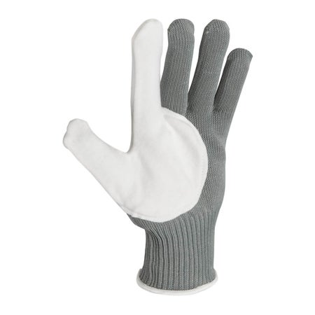 Cut Resistant Glove Whizard® DB Extra Protection Full-Finger Knit / Wire White / Gray Large