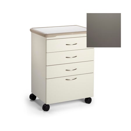 Mobile Treatment Cabinet Synthesis® Floor Standing / Mobile Powder Coated Steel / Polystyrene 4 Drawers Without Shelves Keyed Lock