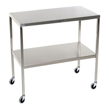 Instrument Table 30 X 34 X 36 Inch Stainless Steel 400 lbs. Weight Capacity 1 Shelf