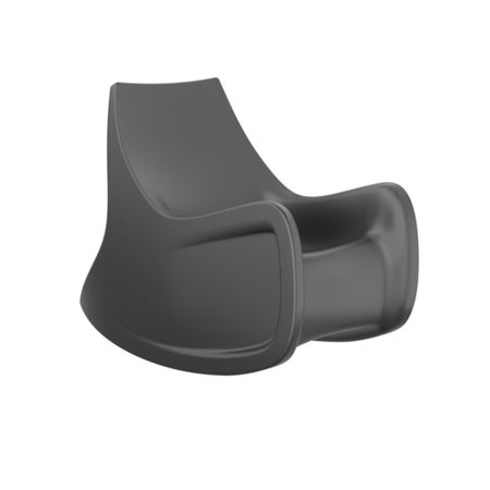 Rocker Chair CorTech® Black Polyethylene Without Wheels