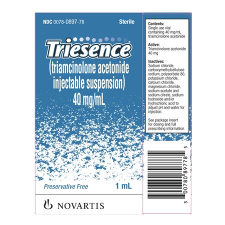 Triesence® Triamcinolone Acetonide, Preservative Free 40 mg / mL Injection 1 mL