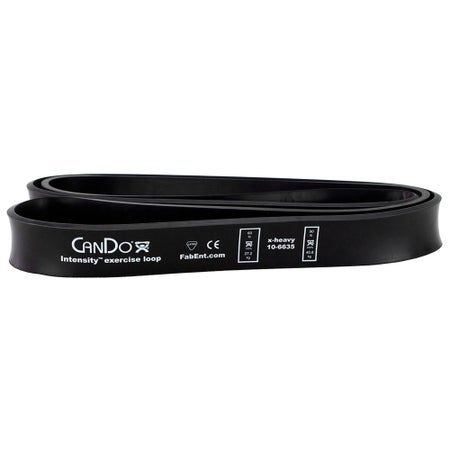 Exercise Resistance Band Loop CanDo® Black / Silver / Gold 1-1/2 X 40 Inch X-Heavy Resistance
