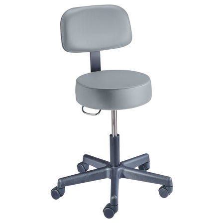 Exam Stool With Backrest Spin Lift Height Adjustment 5 Dove Gray