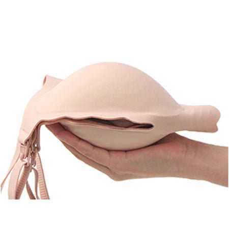 Nursing Bra Momcozy Jelly Strip 36 to 38 Inch Chest Large Beige Back Hook and Eye Closure Adjustable Shoulder Strap