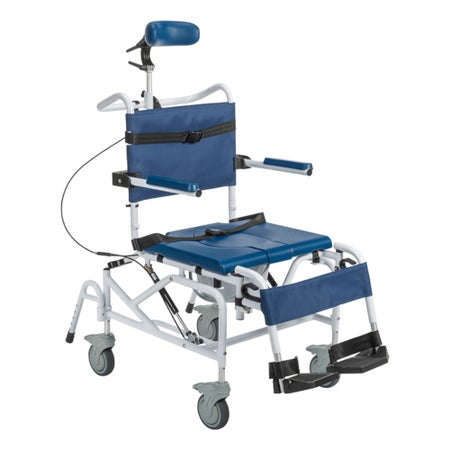 3-in-1 Commode / Shower Chair Flip-Back Arms Aluminum Frame Reclining Backrest 20 Inch Seat Width 300 lbs. Weight Capacity